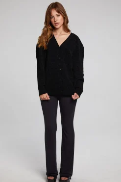Chaser Brand Fairfax Licorice Cardigan Fashion