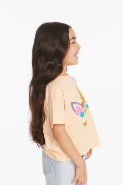 Chaser Brand Floral Unicorn Girls Tee Sale