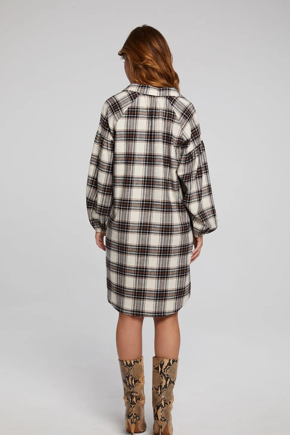 Chaser Brand Folk Americana Plaid Mini Dress Shop