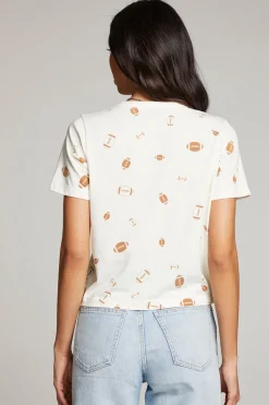 Chaser Brand Football Party Embroidery Tee Cheap