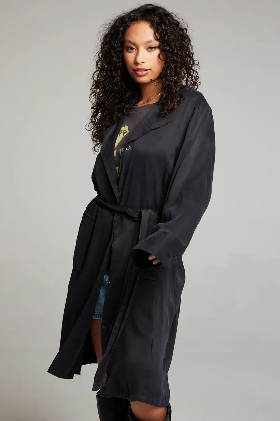 Chaser Brand Ford Licorice Trench Coat Fashion