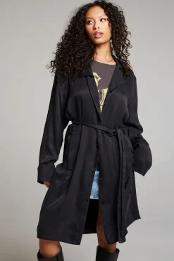 Chaser Brand Ford Licorice Trench Coat Fashion