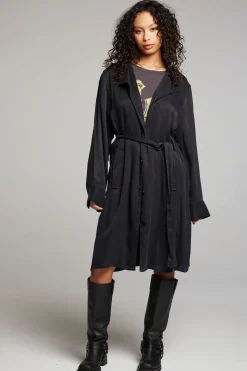 Chaser Brand Ford Licorice Trench Coat Fashion