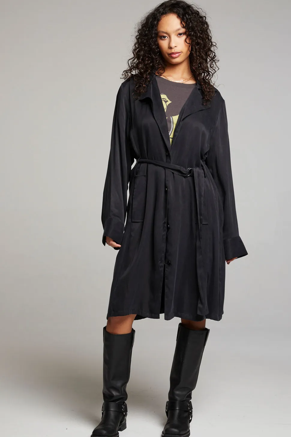 Chaser Brand Ford Licorice Trench Coat Fashion