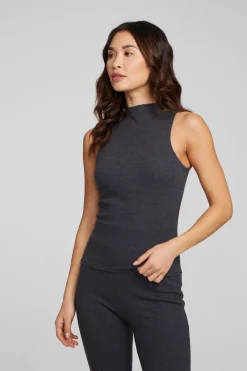 Chaser Brand Fox Shadow Black Tank Discount