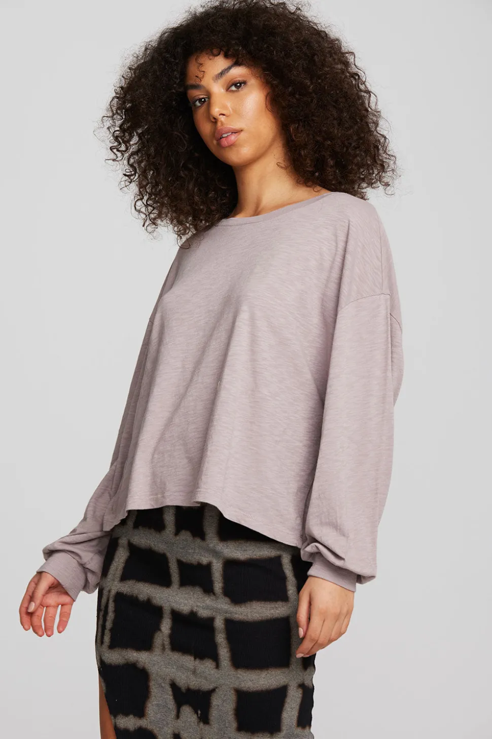 Chaser Brand Gauze Jersey Long Sleeve Tee Flash Sale