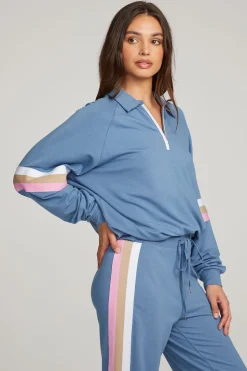 Chaser Brand Gilette Vintage Blue Pullover Clearance