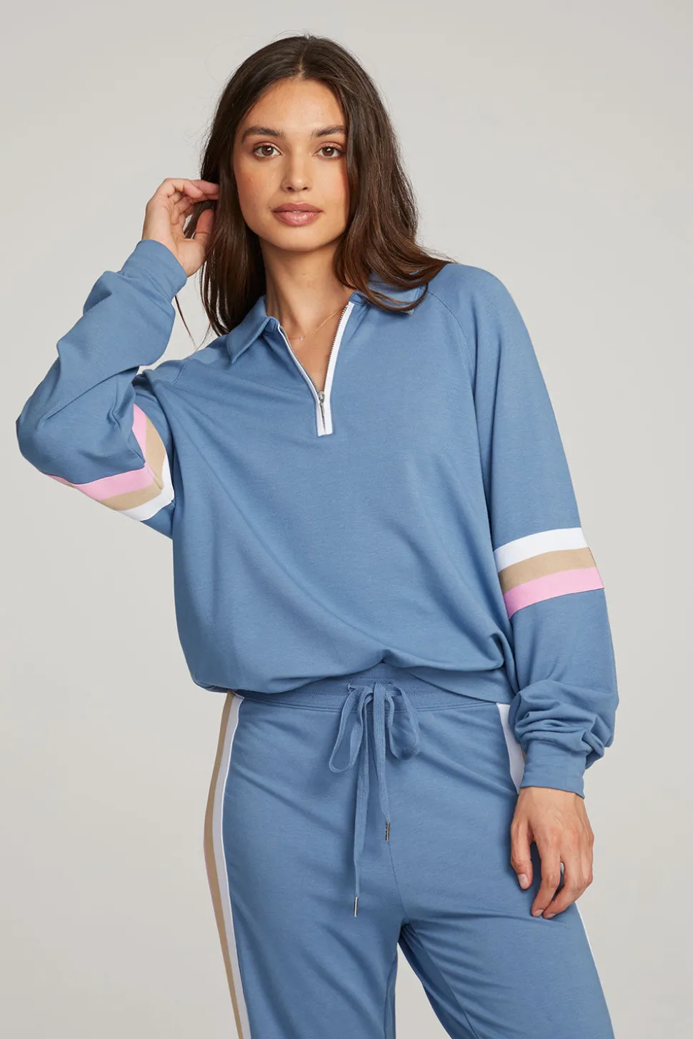Chaser Brand Gilette Vintage Blue Pullover Clearance