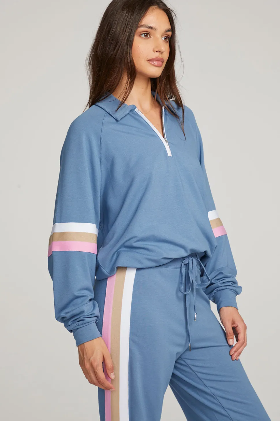 Chaser Brand Gilette Vintage Blue Pullover Clearance