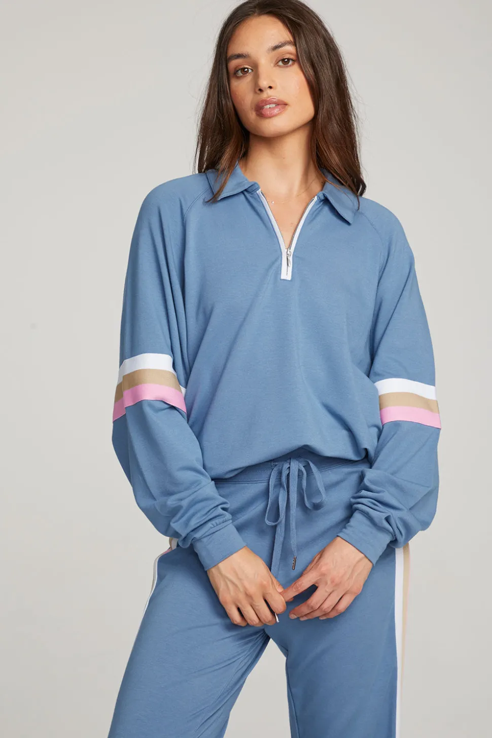 Chaser Brand Gilette Vintage Blue Pullover Clearance