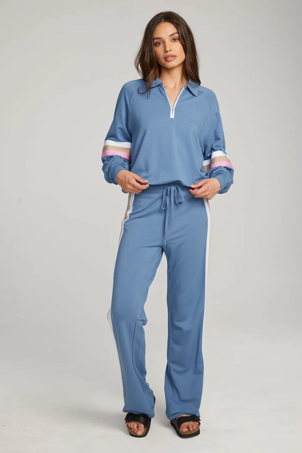 Chaser Brand Gilette Vintage Blue Pullover Clearance