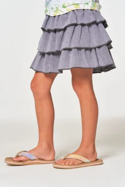 Chaser Brand Girls Coastal Cloth Tiered Ruffle Skort Flash Sale