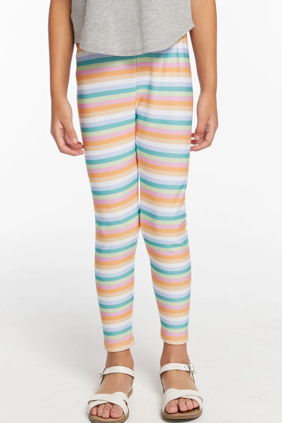 Chaser Brand Girls Cozy Knit Sunshine Stripe Classic Slim Legging Discount