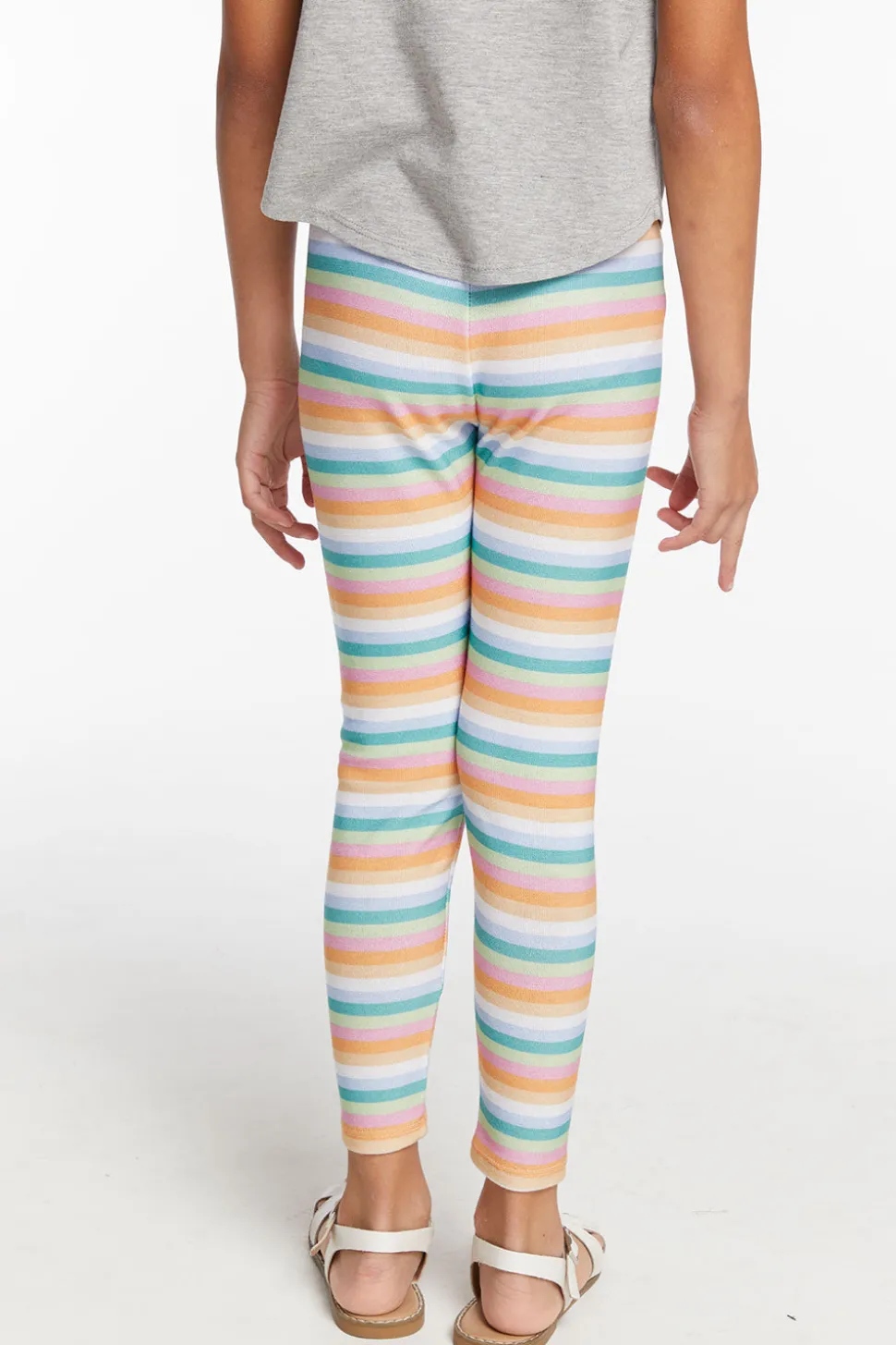 Chaser Brand Girls Cozy Knit Sunshine Stripe Classic Slim Legging Discount
