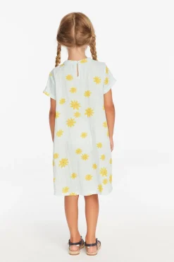 Chaser Brand Girls Powder Blue Daisy Tee Shirt Dress Hot