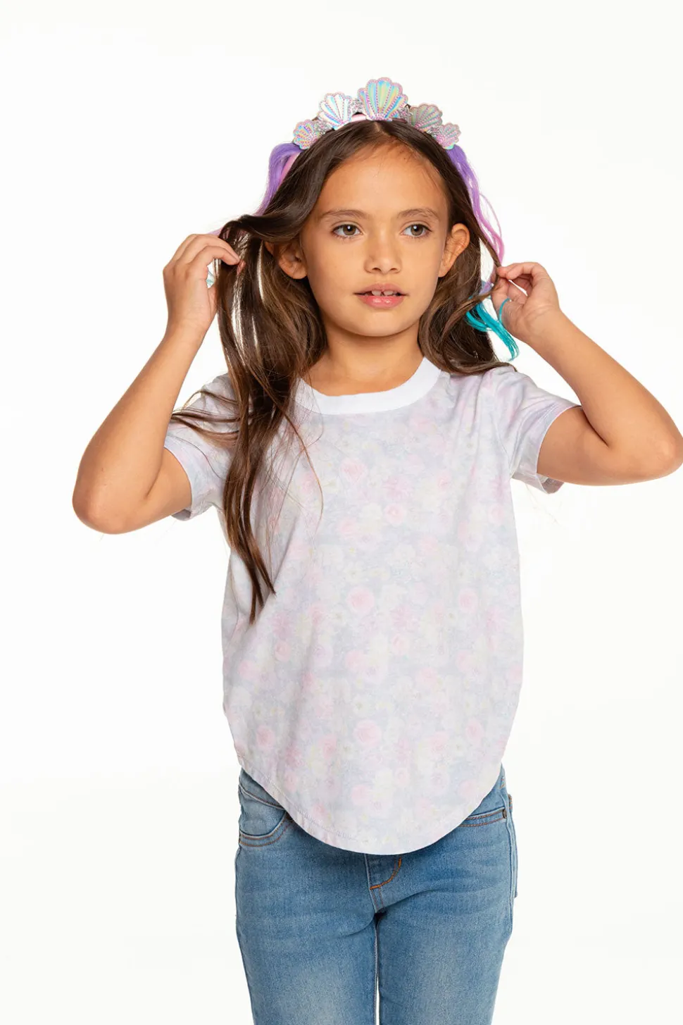 Chaser Brand Girls Recycled Vintage Jersey Short Sleeve Scoop Back Shirt Clearance