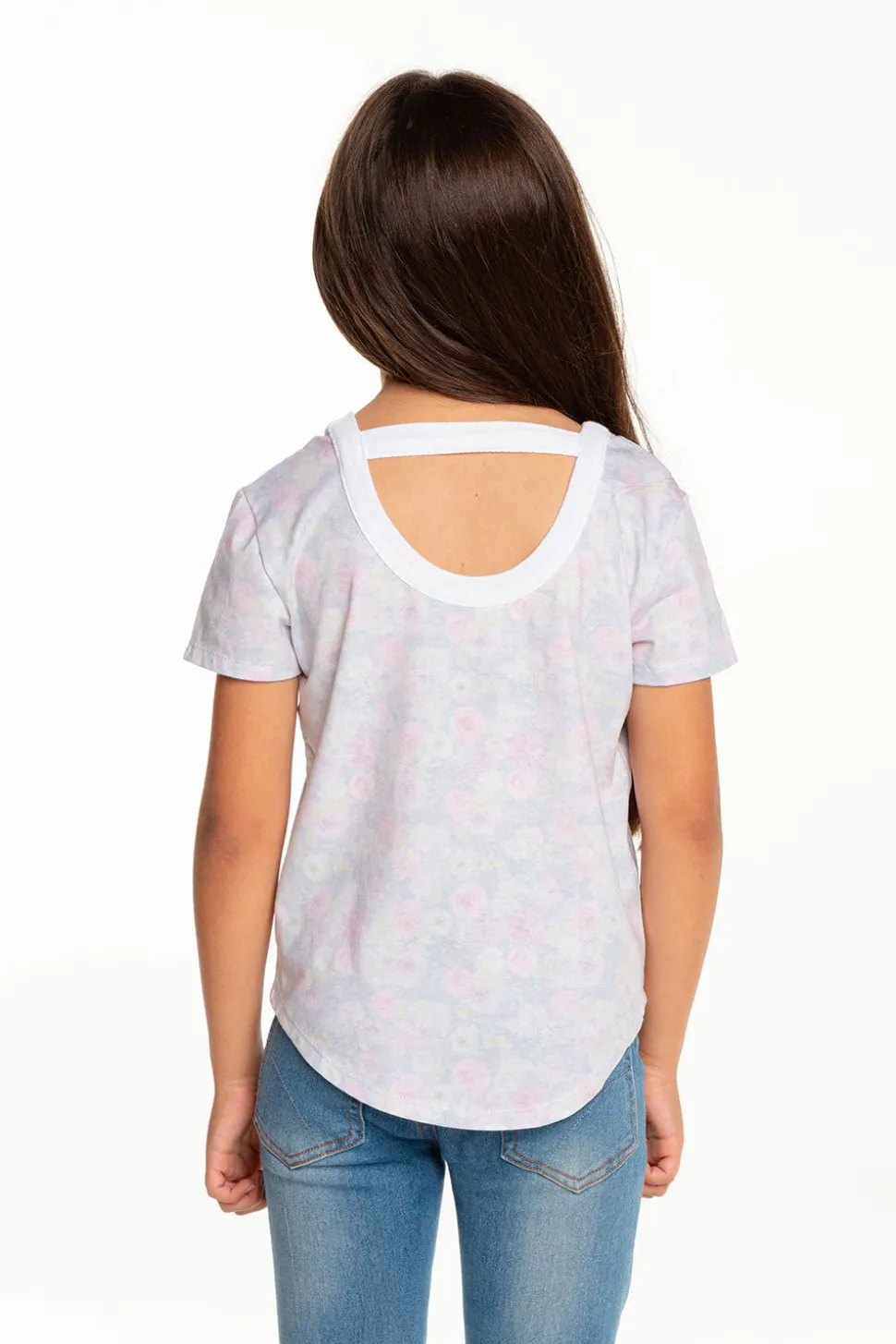 Chaser Brand Girls Recycled Vintage Jersey Short Sleeve Scoop Back Shirt Clearance