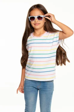 Chaser Brand Girls Recycled Vintage Jersey Cap Sleeve Vent Back Tee Best