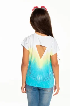 Chaser Brand Girls Recycled Vintage Jersey Cap Sleeve Vent Back Tee Best