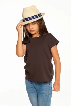 Chaser Brand Girls Recycled Vintage Jersey Cap Sleeve Vent Back Tee Shop