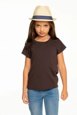 Chaser Brand Girls Recycled Vintage Jersey Cap Sleeve Vent Back Tee Shop