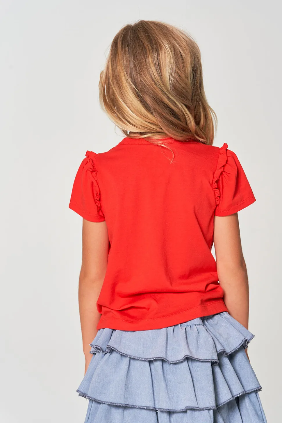 Chaser Brand Girls RPET Vintage Jersey Ruffle Puff Sleeve Tee Best