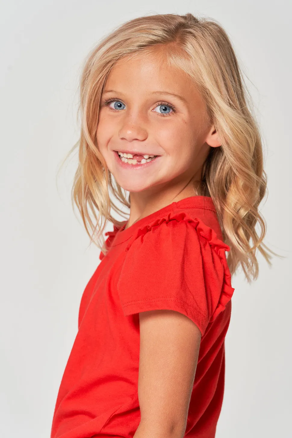 Chaser Brand Girls RPET Vintage Jersey Ruffle Puff Sleeve Tee Best