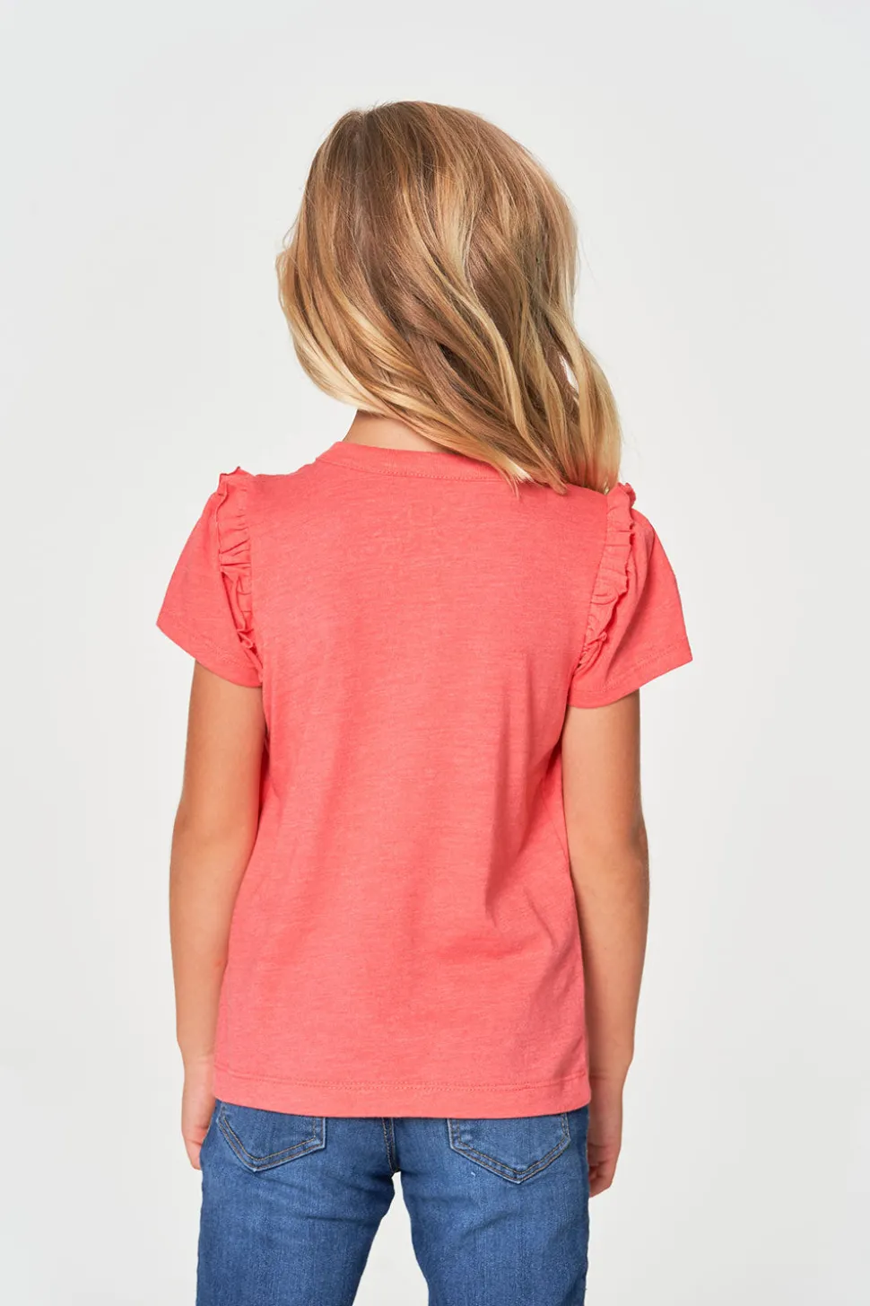 Chaser Brand Girls RPET Vintage Jersey Ruffle Puff Sleeve Tee Sale