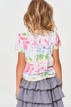 Chaser Brand Girls RPET Vintage Jersey Ruffle Puff Sleeve Tee Store