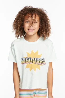 Chaser Brand Good Vibes Sun Girls Tee New