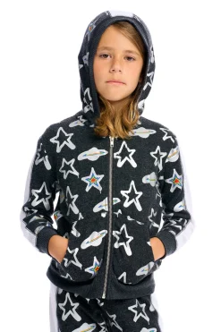 Chaser Brand Graffiti Saturn Zip Up Hoodie Cheap