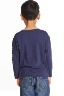 Chaser Brand Grateful Dead Multi Steal Your Face Boys Long Sleeve Crew Neck Tee New