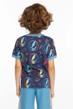 Chaser Brand Grateful Dead Steal Your Face Rainbow Boys Tee Flash Sale