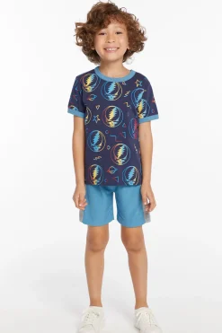 Chaser Brand Grateful Dead Steal Your Face Rainbow Boys Tee Flash Sale
