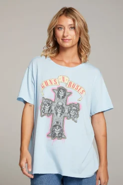 Chaser Brand Guns N' Roses Skull Cross Tee Cheap