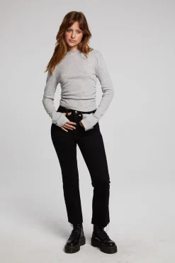 Chaser Brand Hailey Heather Grey Long Sleeve Online