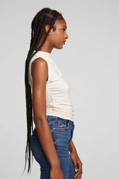 Chaser Brand Haileyy White Cap Grey Tank Top Online