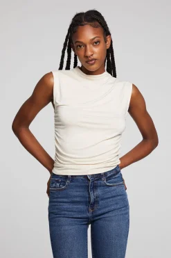 Chaser Brand Haileyy White Cap Grey Tank Top Online