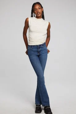 Chaser Brand Haileyy White Cap Grey Tank Top Online