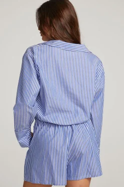 Chaser Brand Haley Marmont Stripe Blouse Shop