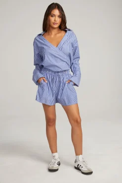 Chaser Brand Haley Marmont Stripe Blouse Shop