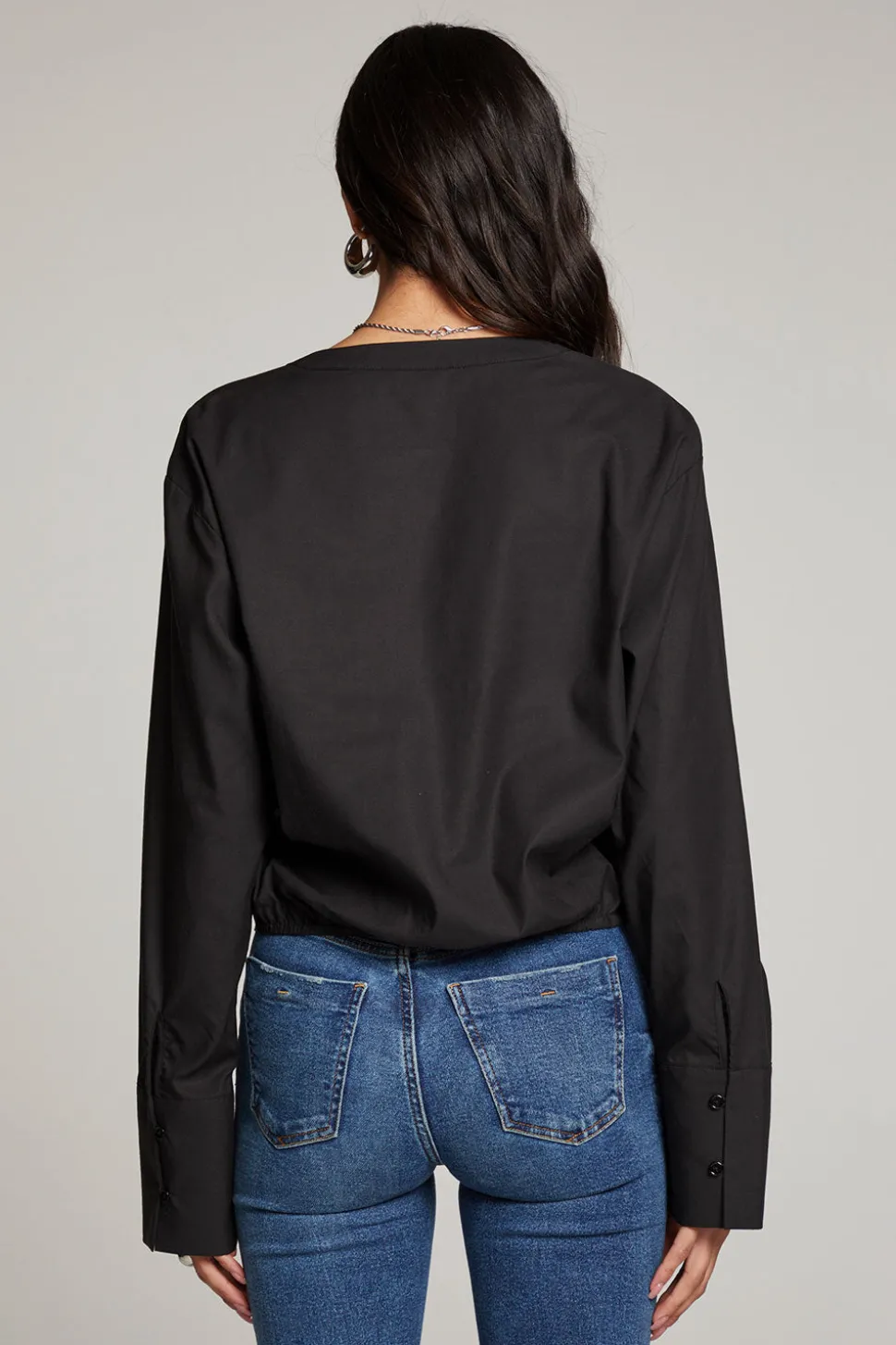 Chaser Brand Haleyy Licorice Blouse Discount