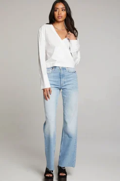 Chaser Brand Haleyy White Blouse Store
