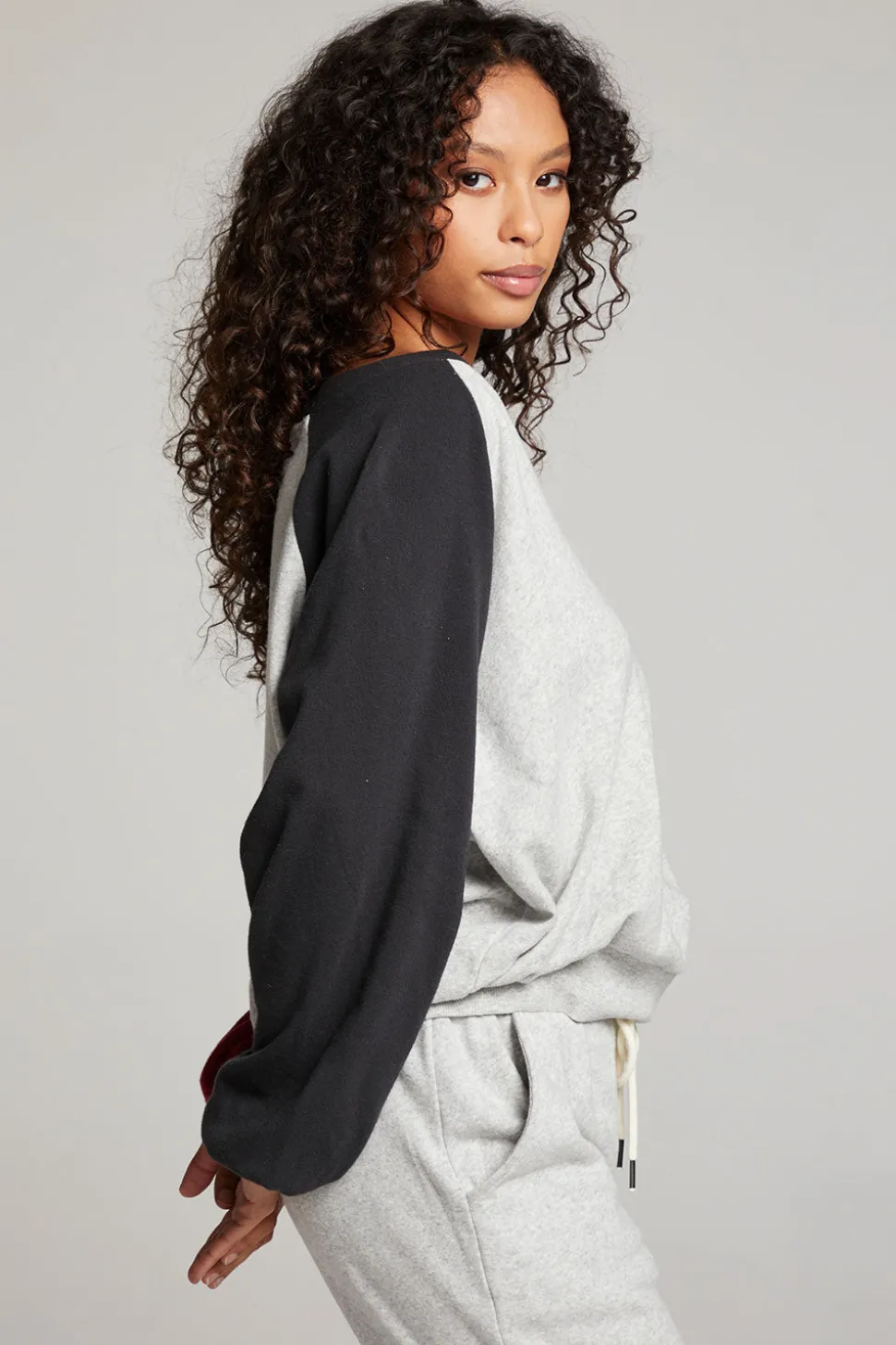 Chaser Brand Hannah Fire Color Block V Neck Pullover Cheap