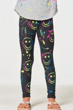 Chaser Brand Happy Face Leggings Cheap