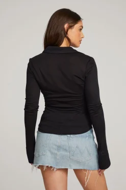 Chaser Brand Harper Licorice Long Sleeve Clearance