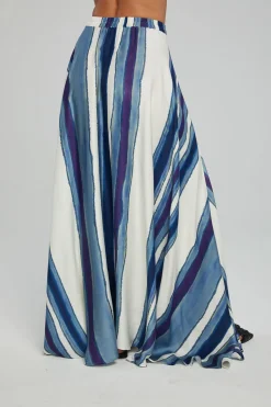 Chaser Brand Hazel Maxi Skirt - Pacific Stripe Outlet