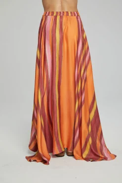 Chaser Brand Hazel Maxi Skirt - Sunset Stripe Outlet