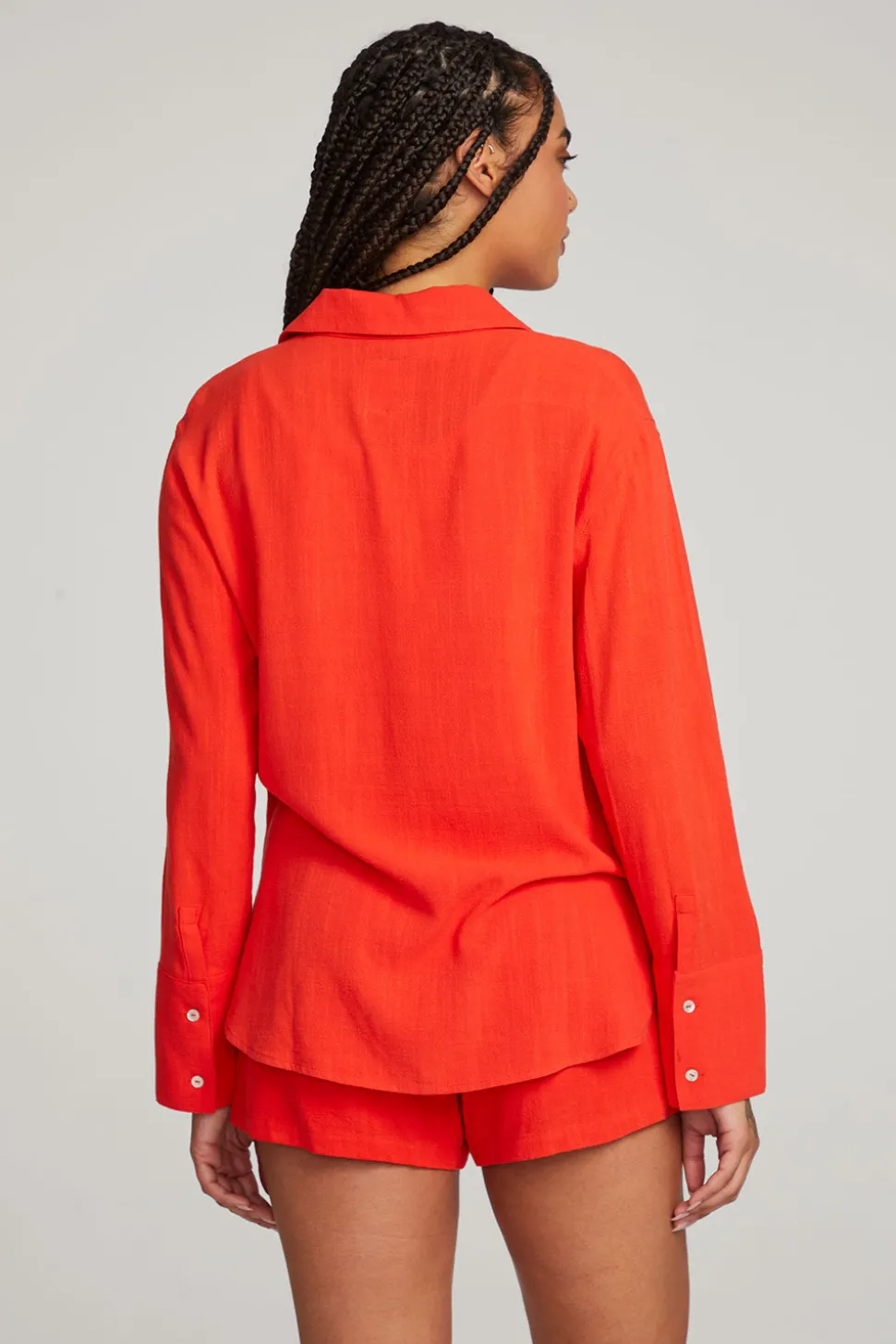 Chaser Brand Helena Flame Button Down Discount