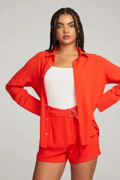 Chaser Brand Helena Flame Button Down Discount